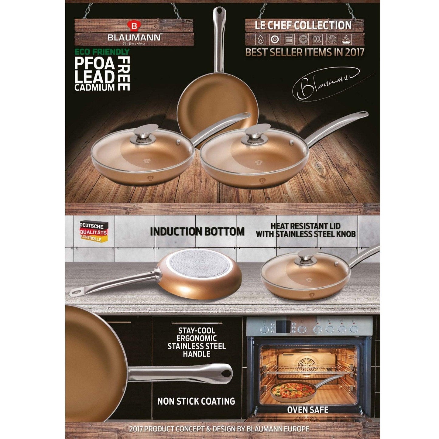 Blaumann Serpenyő Tapadásmentes Réz Bevonattal