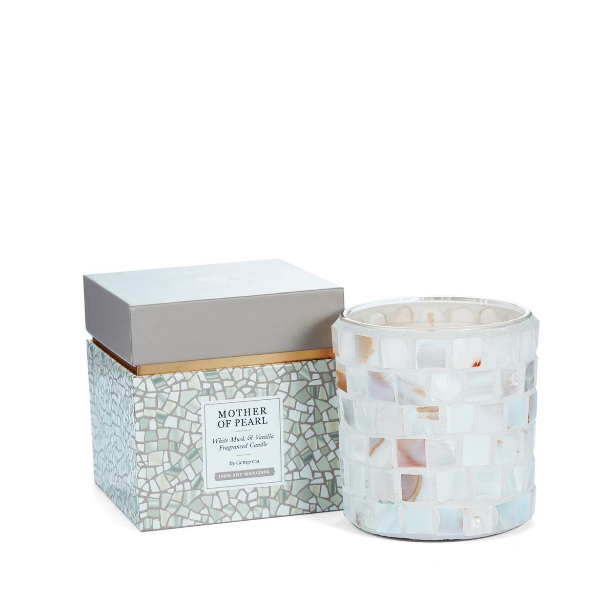 Gemporia Göngyök Anyja gyertya, fehér pézsma és vanília ilattal - Ékszer Akció