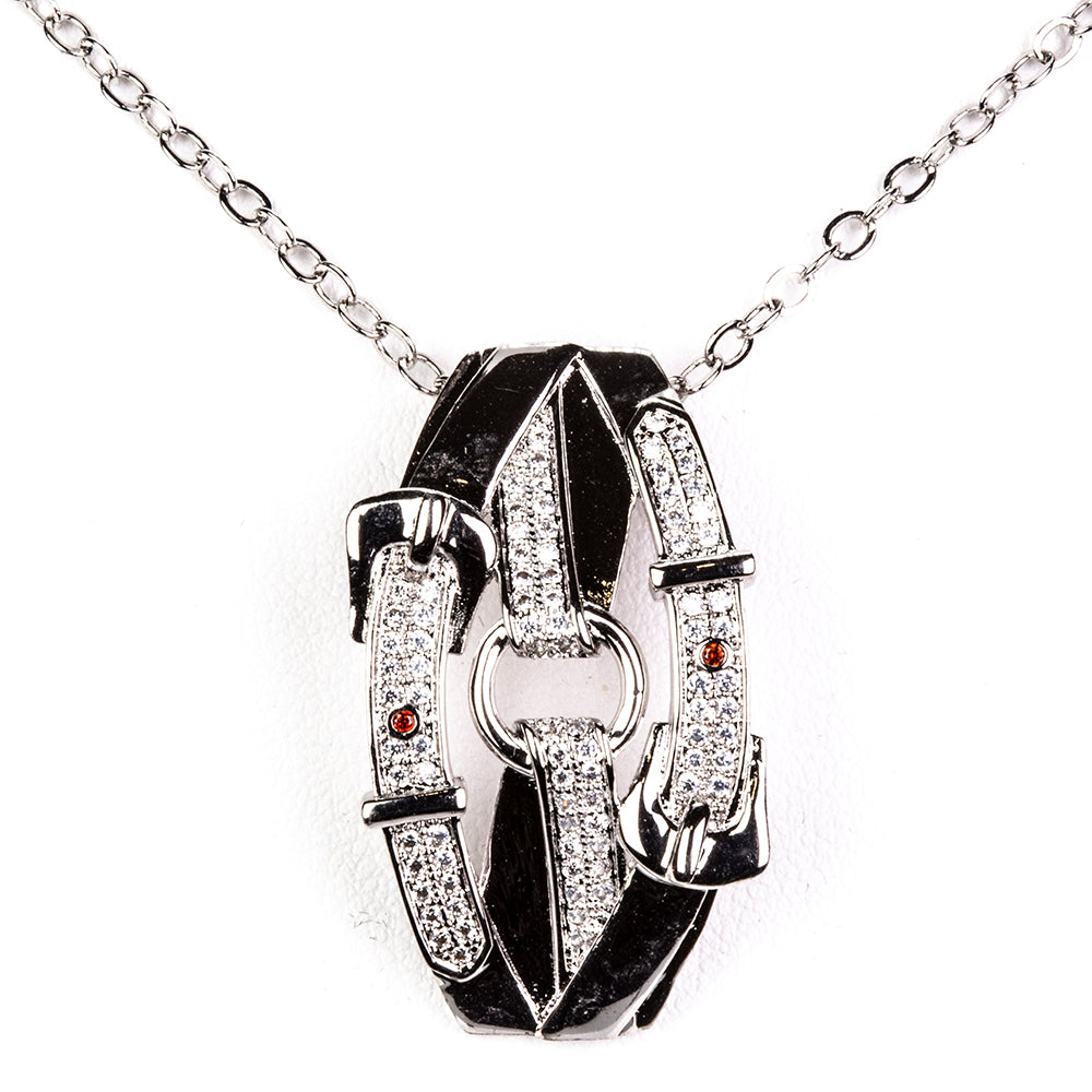 Arany tónusú Emporia Ötvözetű Szett Fehér Emporia® Kristállyal ( Nyaklánc+Fülbevaló+Medál ) 2 