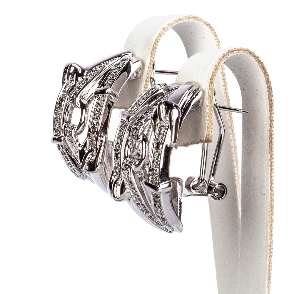 Arany tónusú Emporia Ötvözetű Szett Fehér Emporia® Kristállyal ( Nyaklánc+Fülbevaló+Medál )