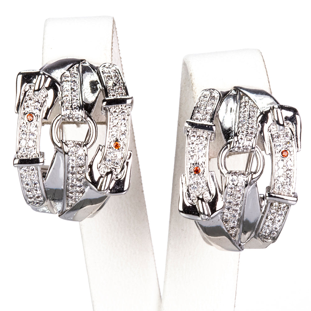 Arany tónusú Emporia Ötvözetű Szett Fehér Emporia® Kristállyal ( Nyaklánc+Fülbevaló+Medál ) 4 