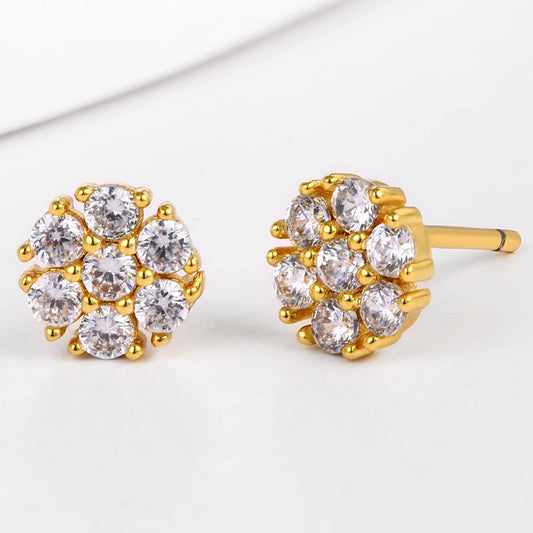 Arany tónusú Emporia Ötvözetű Fülbevaló Fehér Emporia® Kristállyal