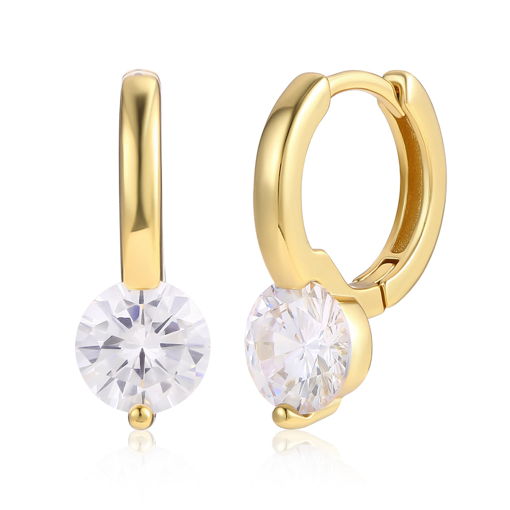 Arany tónusú Emporia Ötvözetű Fülbevaló Fehér Emporia® Kristállyal 1 