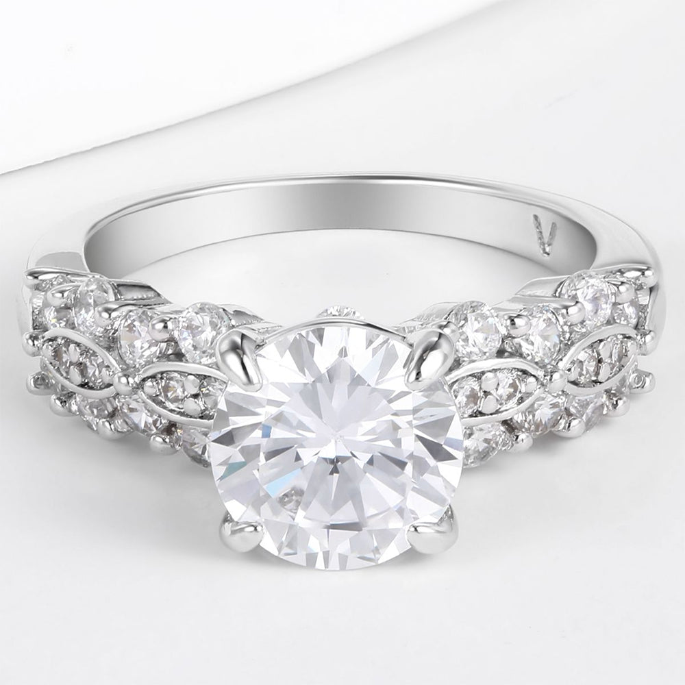 Arany tónusú Emporia Ötvözetű Gyűrű Fehér Emporia® Kristállyal 1 