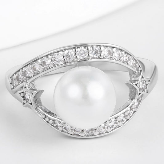 Arany tónusú Emporia Ötvözetű Gyűrű Fehér Emporia® Kristállyal