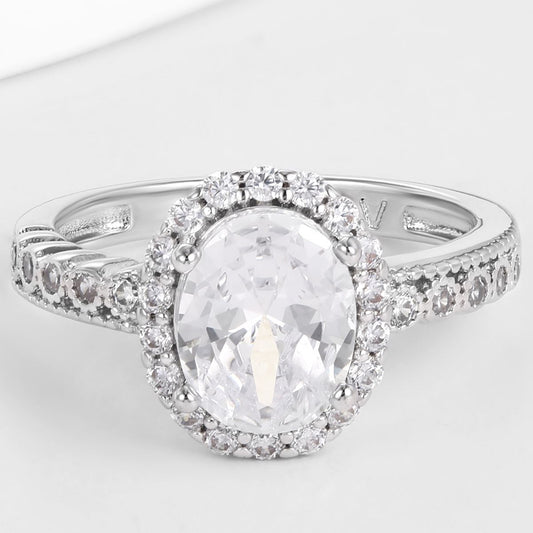 Arany tónusú Emporia Ötvözetű Gyűrű Fehér Emporia® Kristállyal