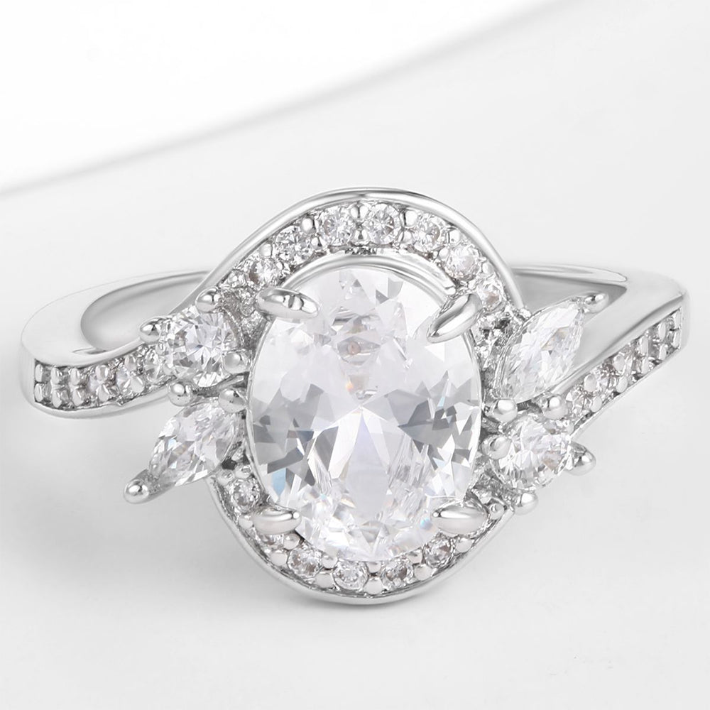 Arany tónusú Emporia Ötvözetű Gyűrű Fehér Emporia® Kristállyal 1 