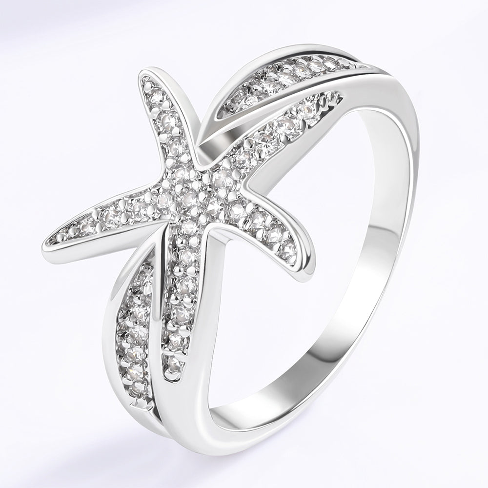 Arany tónusú Emporia Ötvözetű Gyűrű Fehér Emporia® Kristállyal 1 