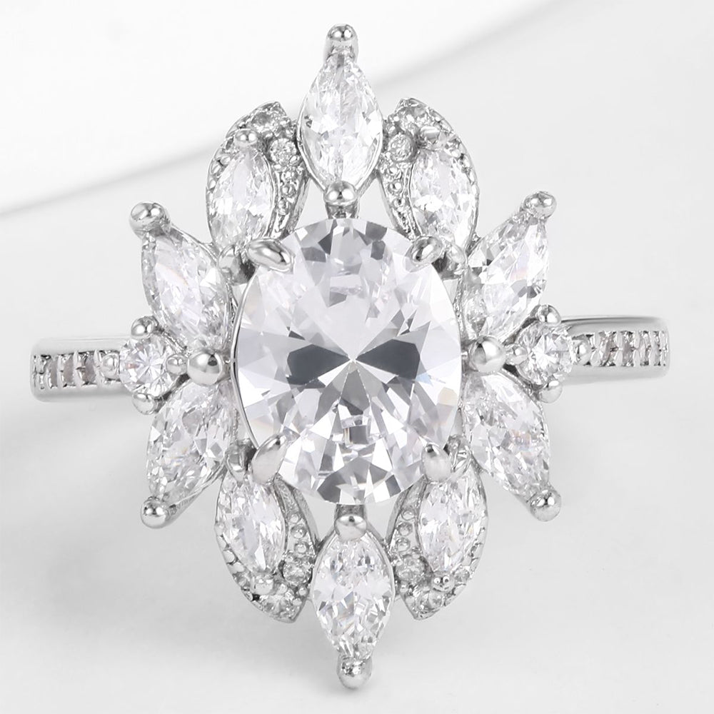 Arany tónusú Emporia Ötvözetű Gyűrű Fehér Emporia® Kristállyal 1 