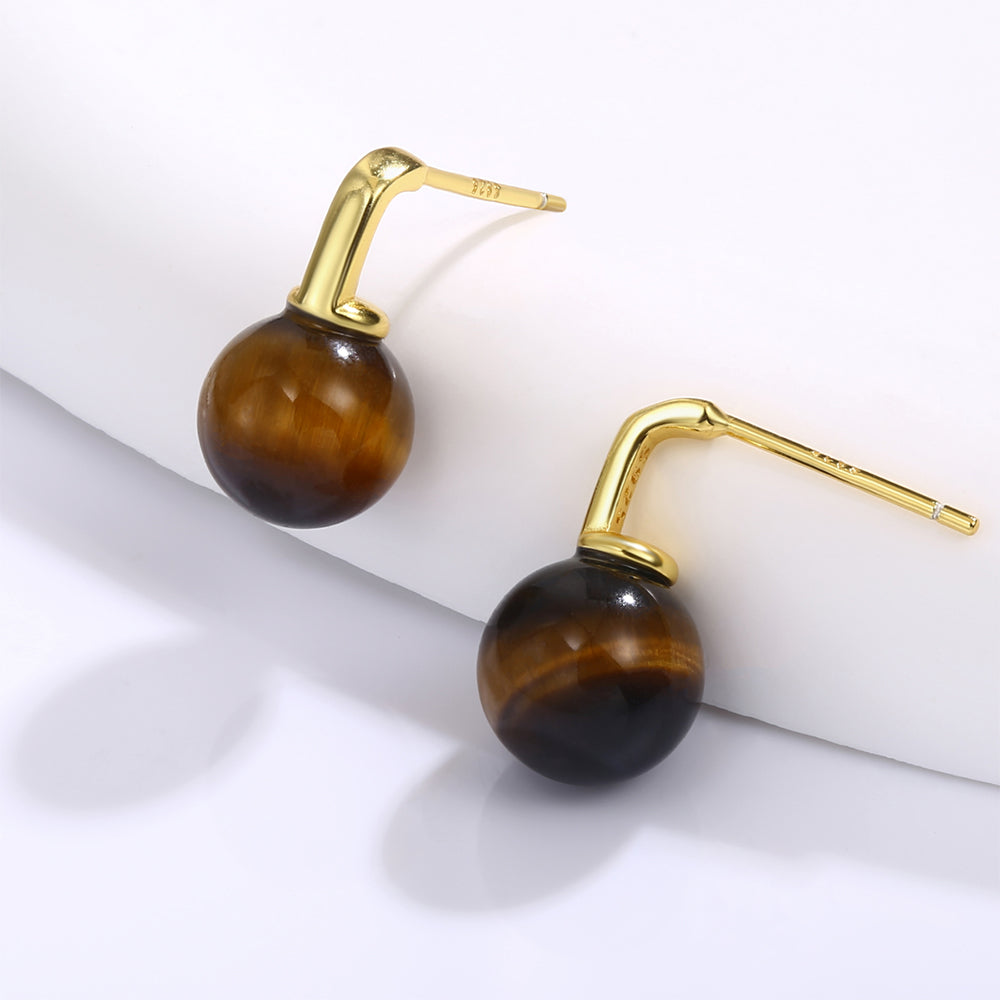 Arany tónusú Emporia Ötvözetű Fülbevaló Barna Emporia® Kristállyal 1 