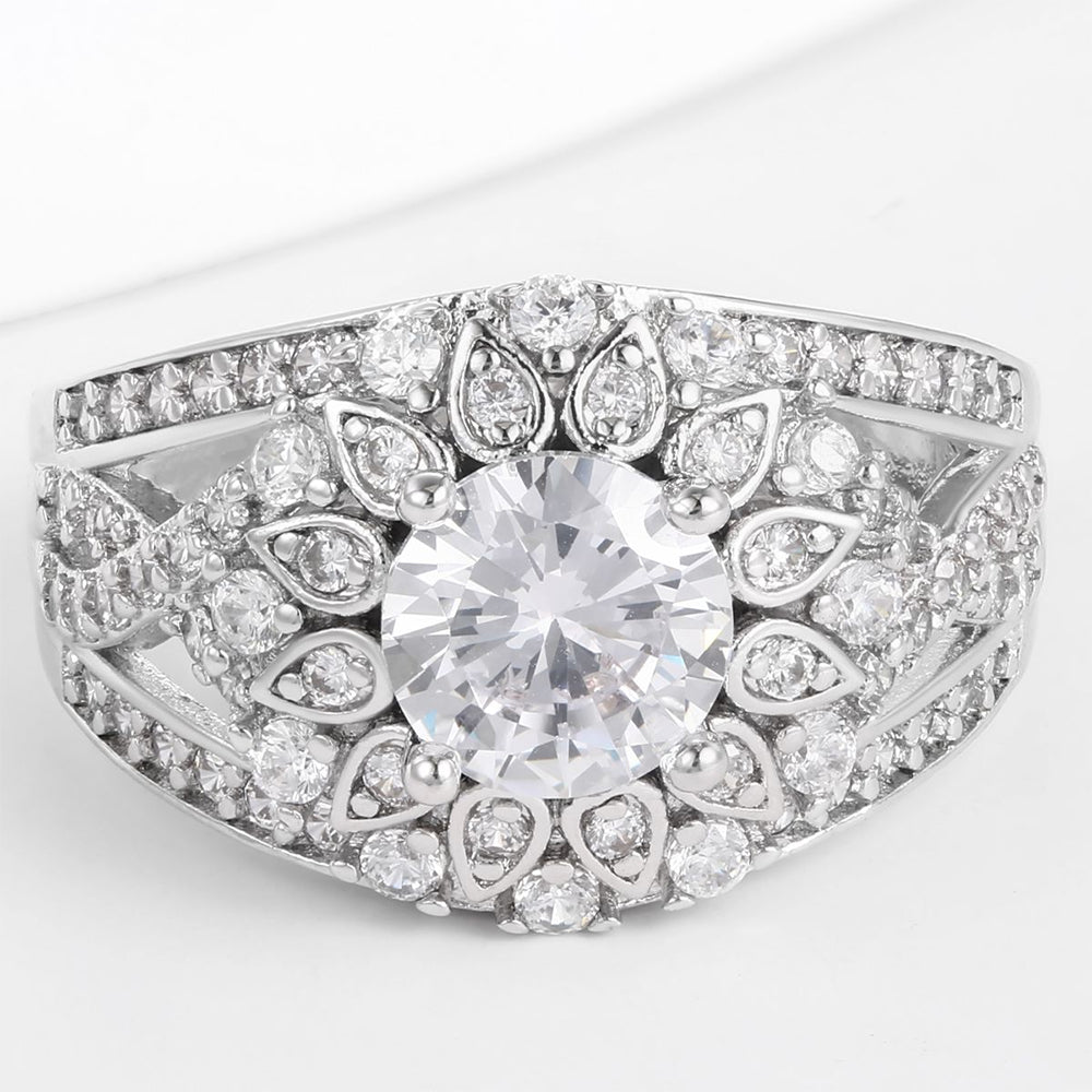 Arany tónusú Emporia Ötvözetű Gyűrű Fehér Emporia® Kristállyal 1 