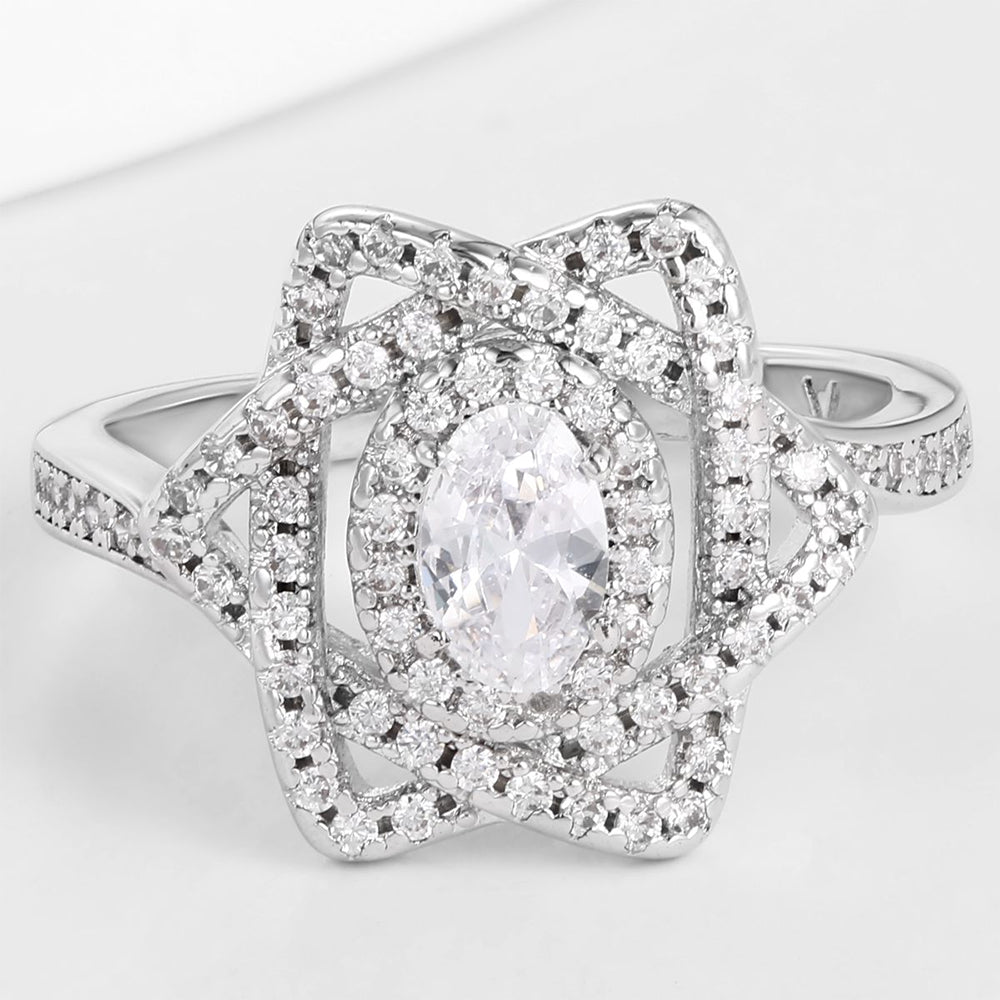 Arany tónusú Emporia Ötvözetű Gyűrű Fehér Emporia® Kristállyal 1 