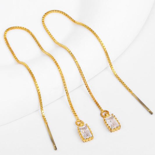 Arany tónusú Emporia Ötvözetű Fülbevaló Fehér Emporia® Kristállyal