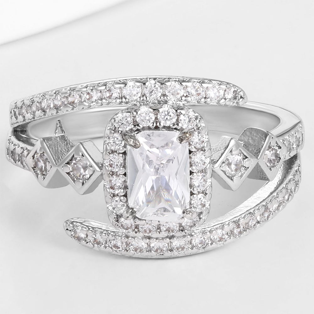 Arany tónusú Emporia Ötvözetű Gyűrű Fehér Emporia® Kristállyal 1 