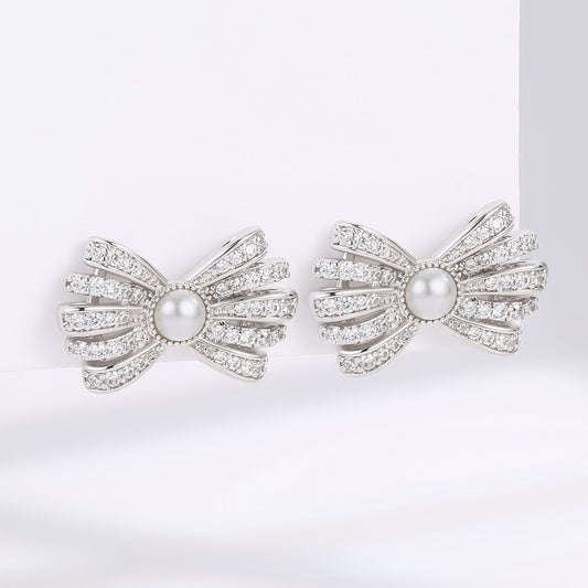 Arany tónusú Emporia Ötvözetű Fülbevaló Fehér Emporia® Kristállyal