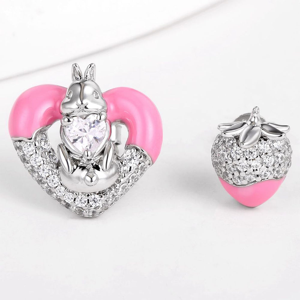 Arany tónusú Emporia Ötvözetű Fülbevaló Fehér Emporia® Kristállyal és Tűzzománccal