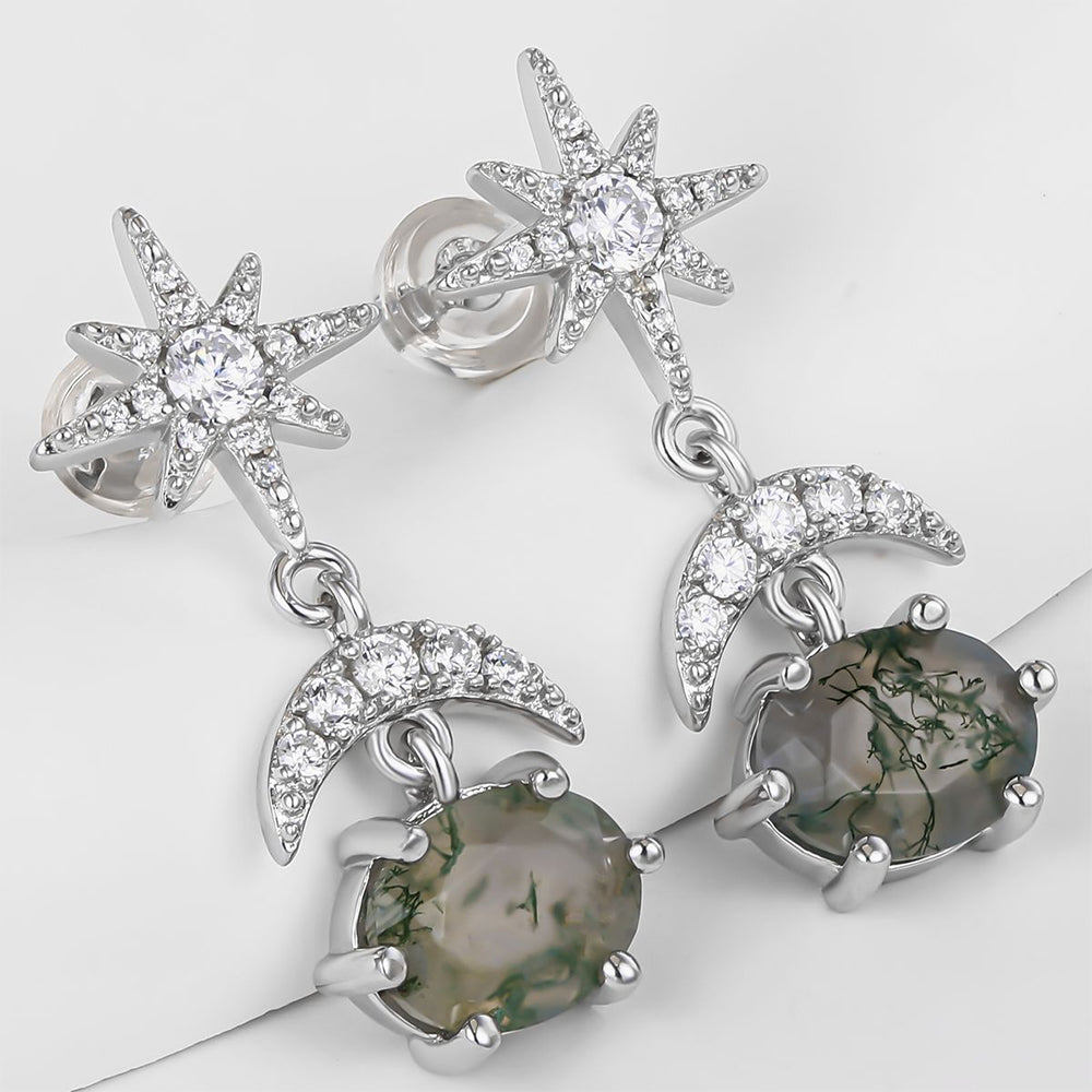 Arany tónusú Emporia Ötvözetű Fülbevaló Zöld Emporia® Kristállyal és Fehér Emporia® Kristállyal 1 