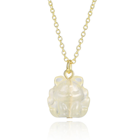 Arany tónusú Emporia Ötvözetű Nyaklánc Fehér Emporia® Kristállyal