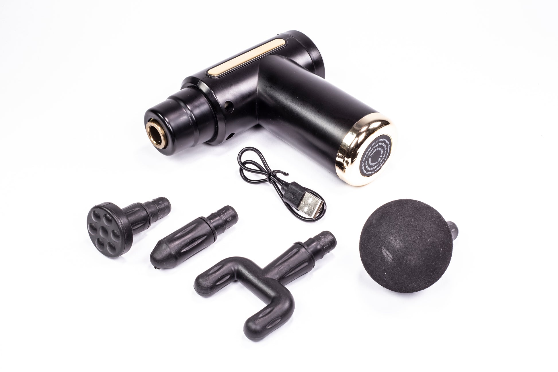 Mini Deep Tissue Massage Gun, Portable 1500mAh, 6 speed settings, 4 extra heads, black 7 