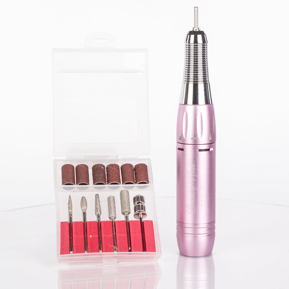 Emporia Beauty Nail Professzionális Körömcsiszoló Gép Cserélhető Fejekkel – Rózsaszín