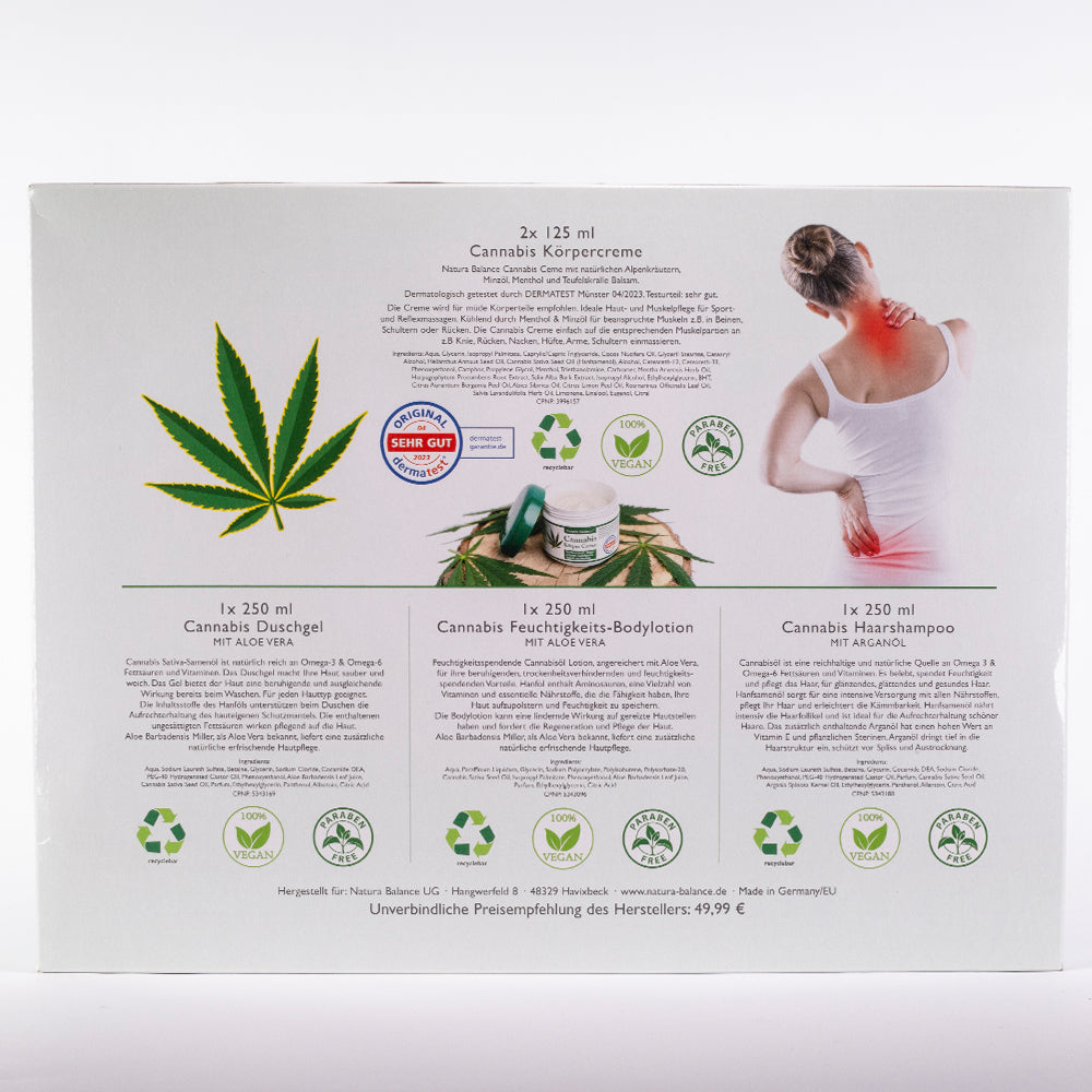 Cannabis kozmetikai szett kendermagolajjal hajra és testre 2 