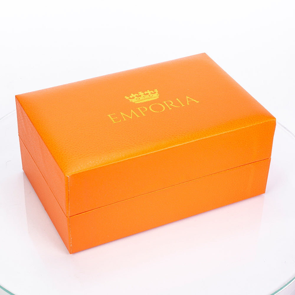 Arany tónusú Emporia Ötvözetű Szett Kék Emporia® Kristállyal és Fehér Emporia® Kristállyal ( Nyaklánc+Fülbevaló+Karkötő ) 2 