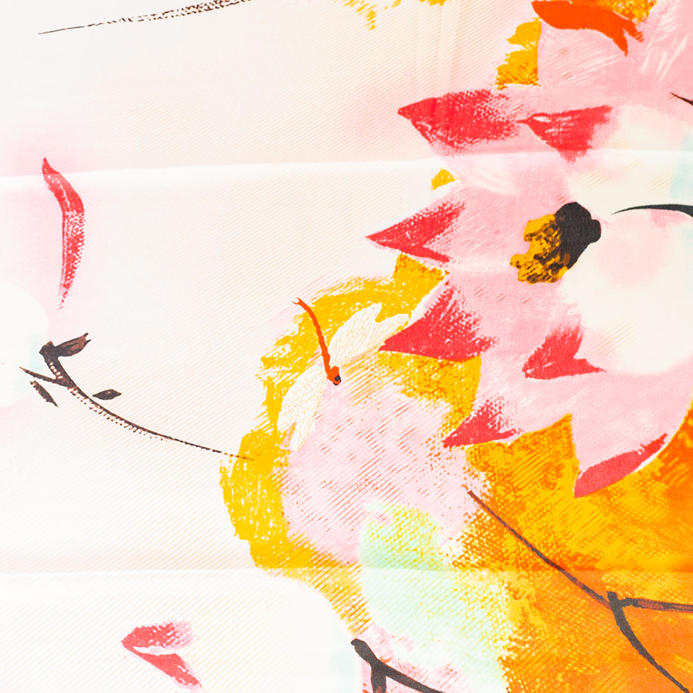 Éjjeli Lótusz Sál, 85 X 180 Cm, Narancs, 100% Vegán Selyem