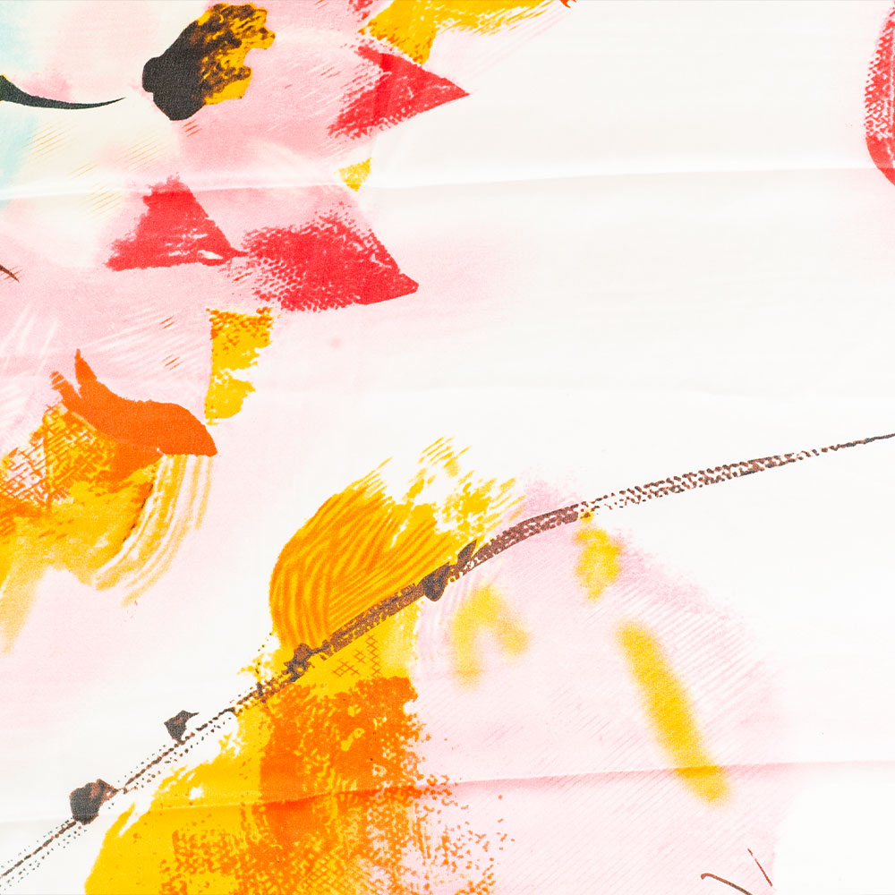 Éjjeli Lótusz Sál, 85 X 180 Cm, Narancs, 100% Vegán Selyem 6 