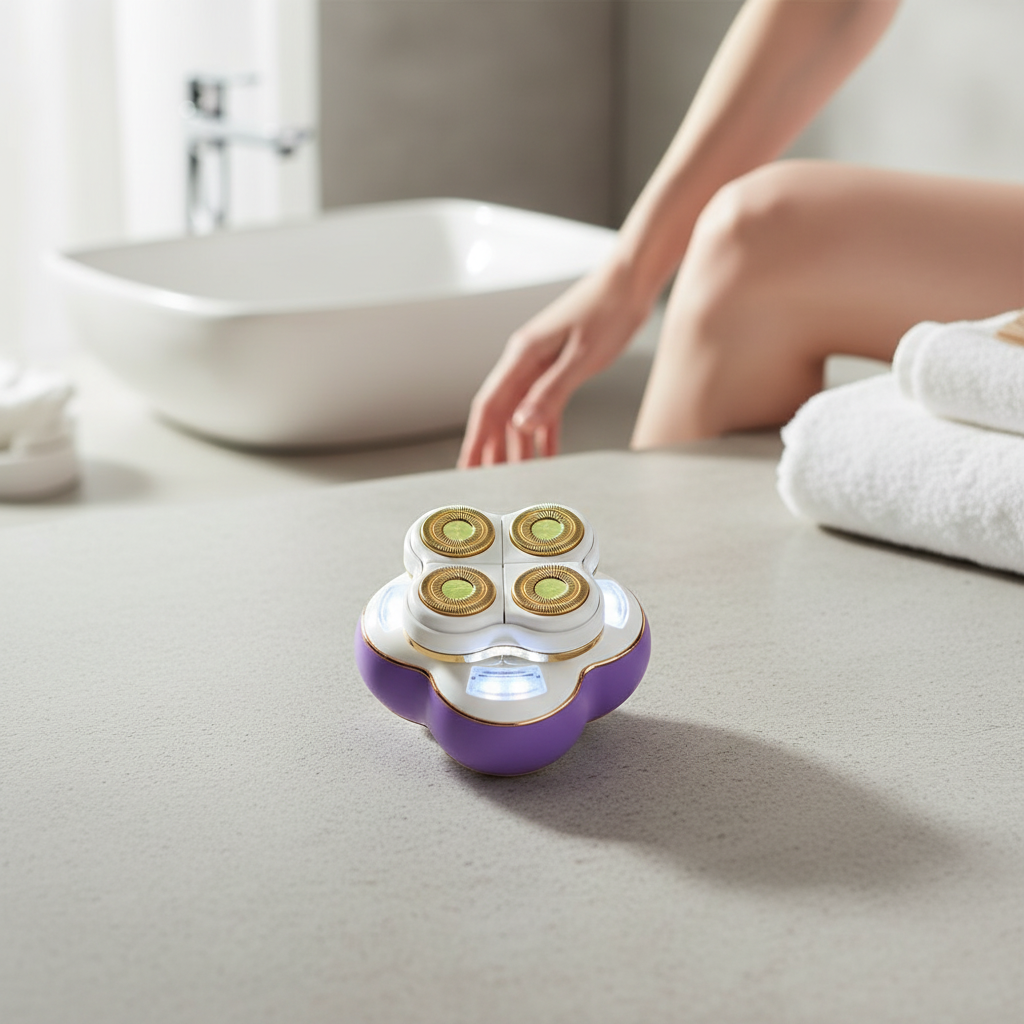 Velform újratölthető, fájdalommentes szőrtelenítő készülék 18K arany bevonatú fejjel 4 