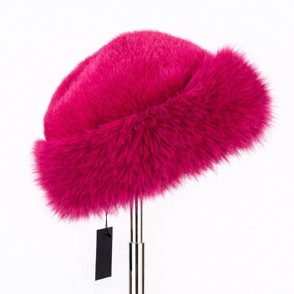 Rózsaszín műszőrme téli sapka – egyméretes 2 