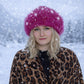 Rózsaszín műszőrme téli sapka – egyméretes