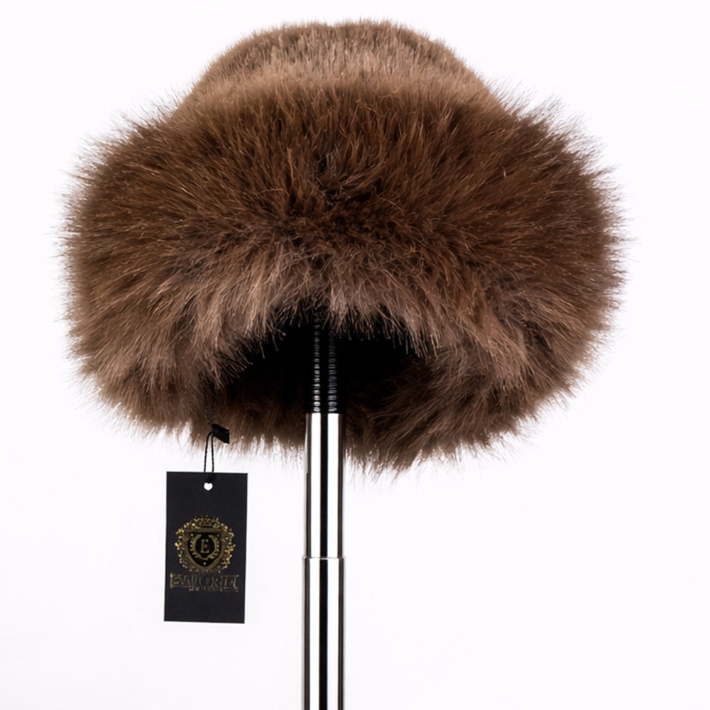 Barna műszőrme téli sapka – egyméretes 3 