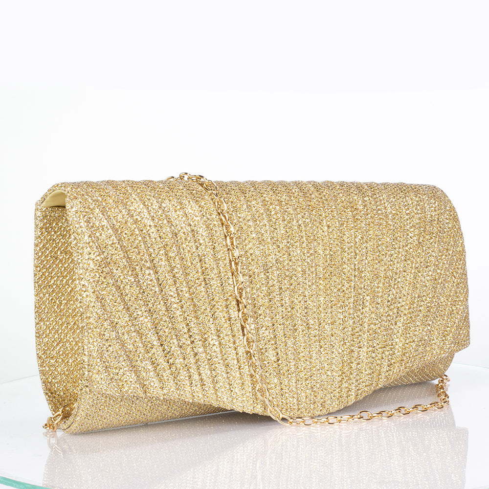 Arany tónusú Emporia Ötvözetű Táska Fehér Emporia® Kristállyal ( Nyaklánc+Fülbevaló+Karkötő+Gyűrű )