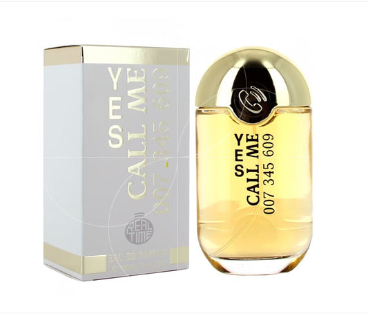 100ml Real Time Yes Call Me, eau de parfum, virágos és gyümölcsös illat édes és keleties jegyekkel