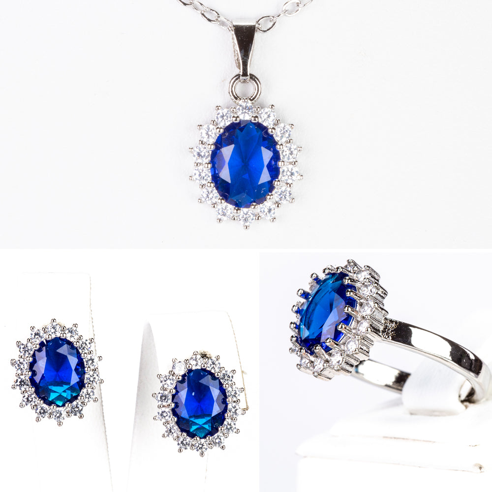 Arany tónusú Emporia Ötvözetű Szett ( Nyaklánc+Fülbevaló+Gyűrű+Medál ) 1 