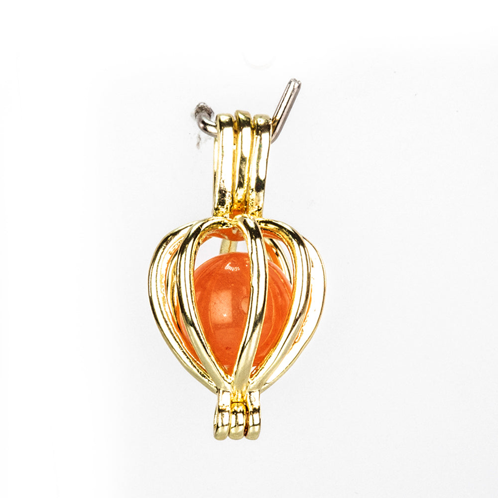 Arany tónusú Emporia Ötvözetű Szett Vörös Acháttal és Türkizzel ( Nyaklánc+Medál )