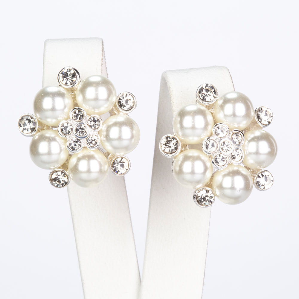 Arany tónusú Emporia Ötvözetű Szett Üveggyönggyel és Fehér Emporia® Kristállyal