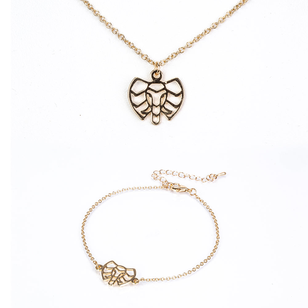 Arany tónusú Emporia Ötvözetű Szett ( Nyaklánc+Karkötő ) 1 