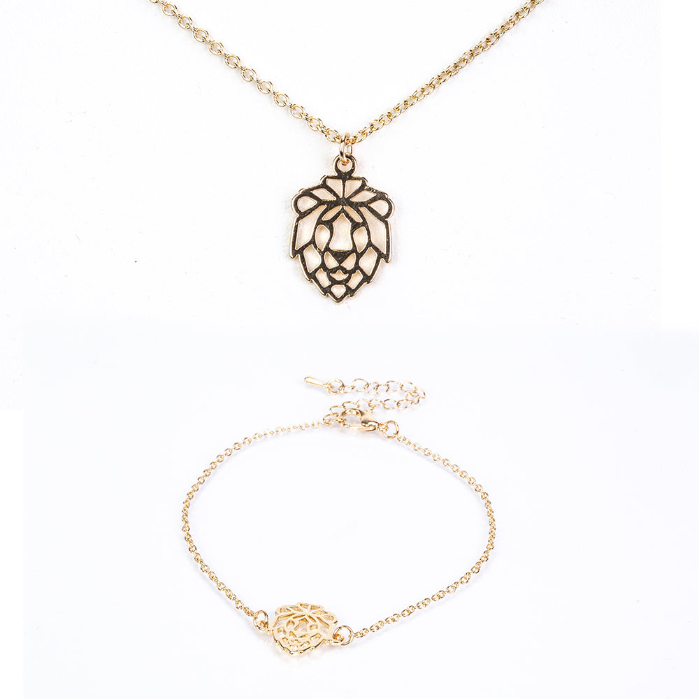 Arany tónusú Emporia Ötvözetű Szett ( Nyaklánc+Karkötő ) 1 