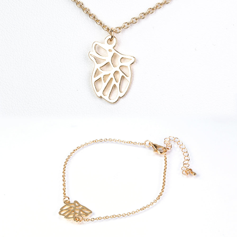 Arany tónusú Emporia Ötvözetű Szett ( Nyaklánc+Karkötő ) 4 