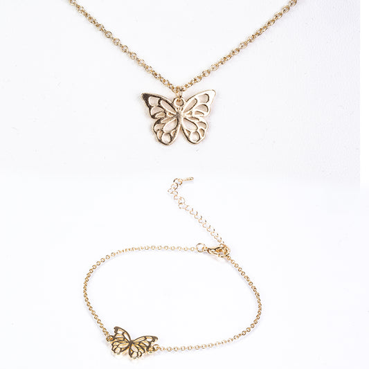 Arany tónusú Emporia Ötvözetű Szett ( Nyaklánc+Karkötő )