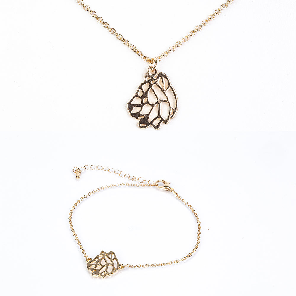 Arany tónusú Emporia Ötvözetű Szett ( Nyaklánc+Karkötő ) 1 