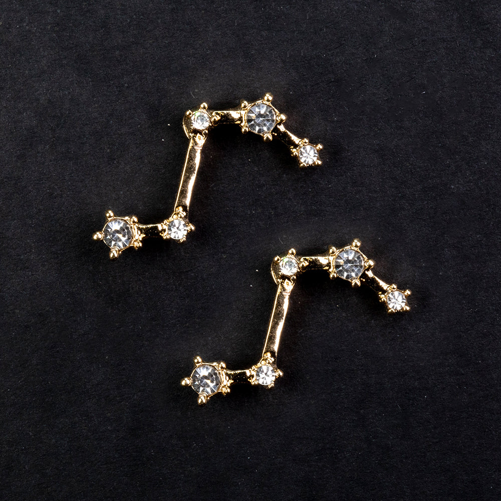 Kos Arany tónusú Emporia Ötvözetű Fülbevaló Fehér Emporia® Kristállyal