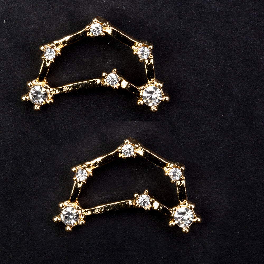 Bak Arany tónusú Emporia Ötvözetű Fülbevaló Fehér Emporia® Kristállyal