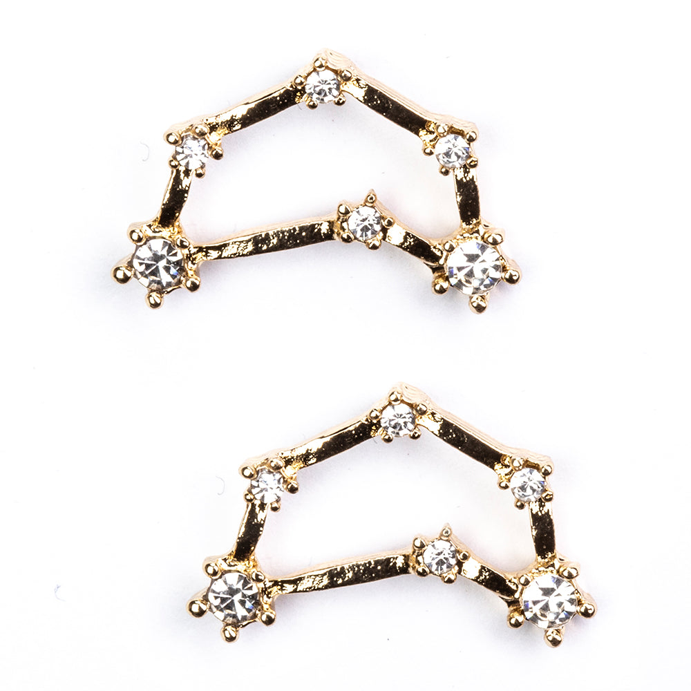 Bak Arany tónusú Emporia Ötvözetű Fülbevaló Fehér Emporia® Kristállyal