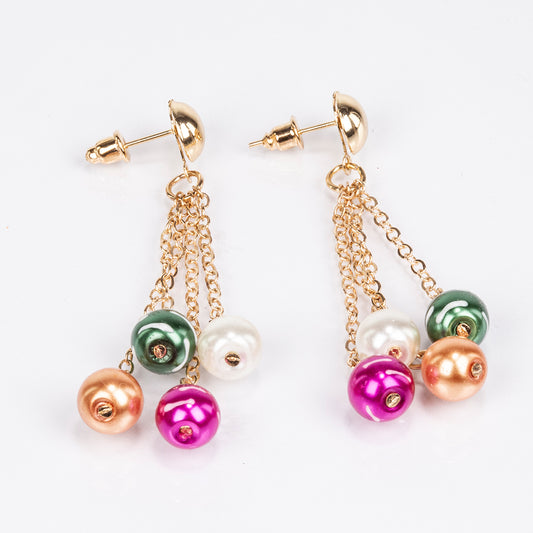 Arany tónusú Emporia Ötvözetű Szett ( Nyaklánc+Fülbevaló+Karkötő )