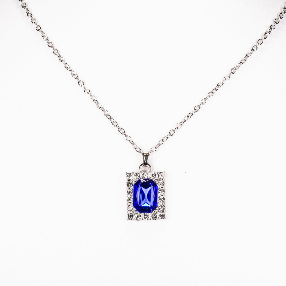 Arany tónusú Emporia Ötvözetű Óra Kék Emporia® Kristállyal és Fehér Emporia® Kristállyal ( Nyaklánc+Fülbevaló+Medál ) 4 