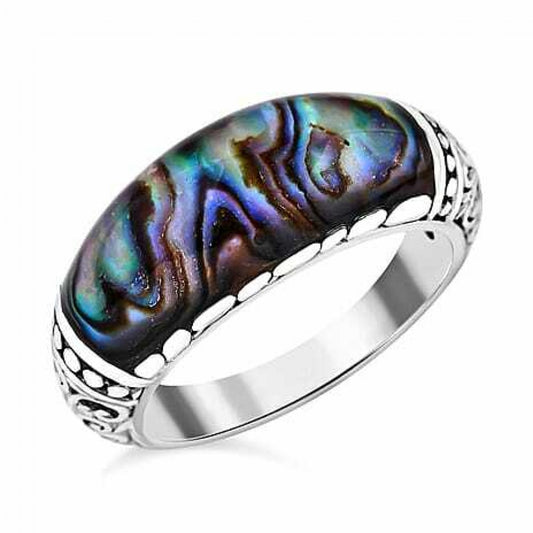 Ezüst Gyűrű Abalone Kagylóval