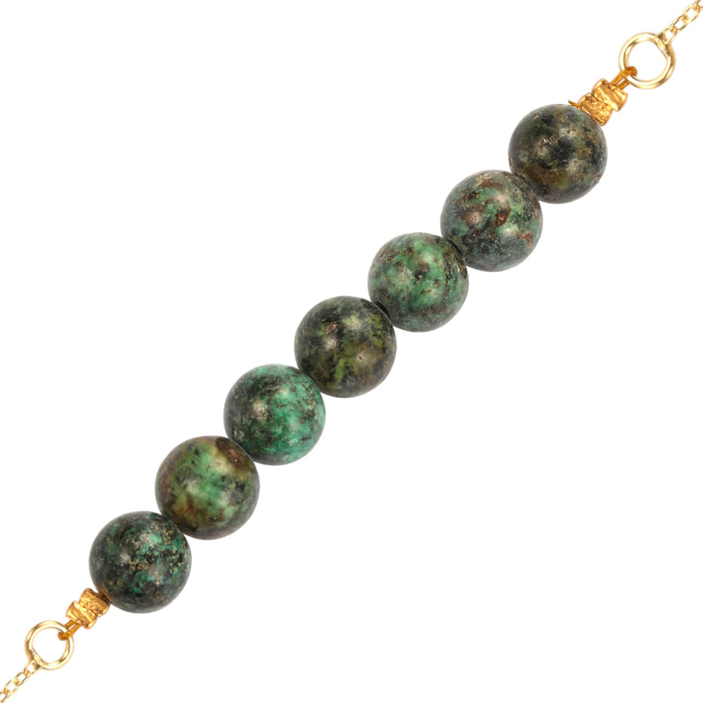 Arannyal Bevont Ezüst Nyaklánc Türkizzel