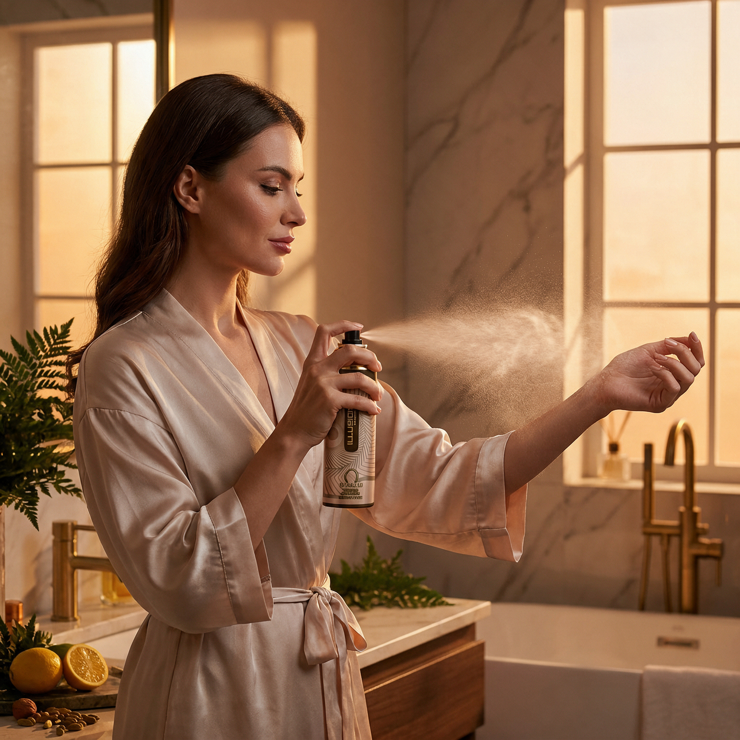 Perfume Body Spray ILLUSION 200 ML (TOP: LEMON, GRAPEFRUIT; MIDDLE: CARDAMOM; BASE: PATCHOULI, MUSK, AMBER)